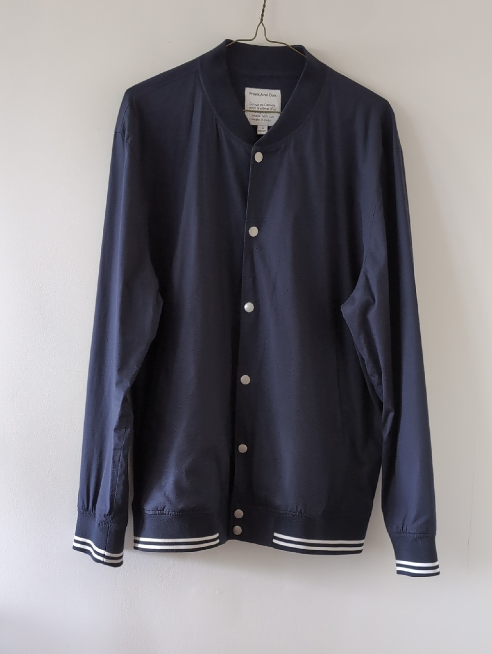 Frank And Oak Men's Snap-Front Bomber Jacket Size XL